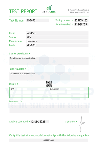 Topical KPV Serum (10mg) 30ml Bottle supporting product image by VitaPep